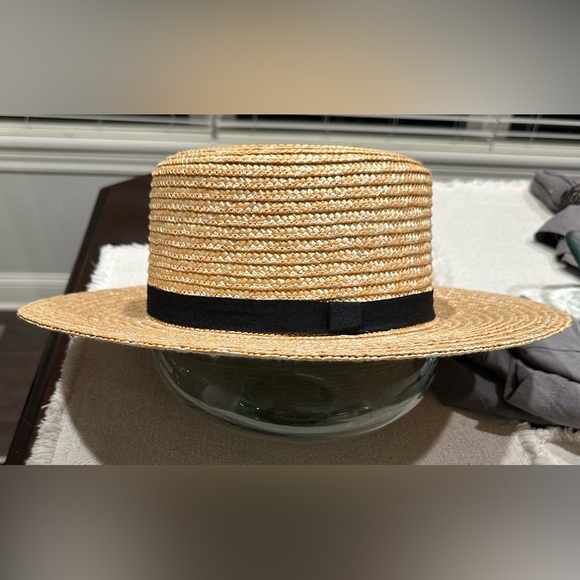 ✨AUTHENTIC✨AMISH STRAW ORIGINAL STYLE MEN’s XL HAT✨EUC✨w/ BLACK Band - Picture 4 of 8